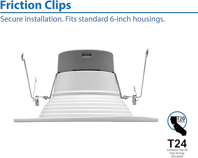 DLR56(v6) 5/6-inch White 900 Lumen 3000K Recessed LED Downlight with Baffle (12 Pack) (DLR566091203KWHBF-12)