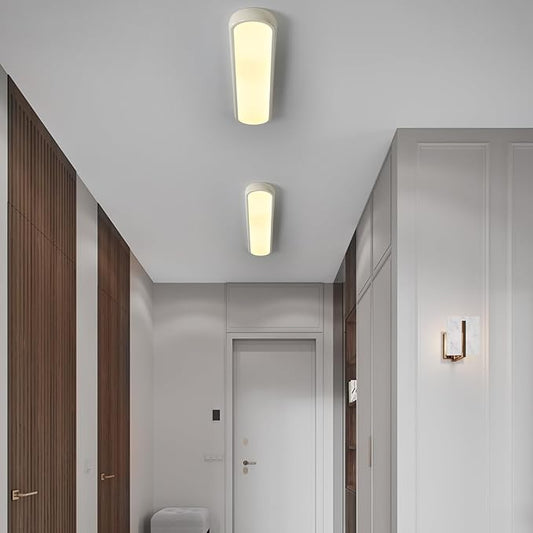 Qcyuui Dimmable LED Ceiling Light with Remote,39.4 in Long Ceiling Light Fixture,Modern Flush Mount Ceiling Lamp,Kitchen Lighting Fixtures Ceiling for Office Bedroom Hallway(Cream/48W)