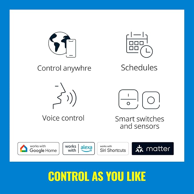 WiZ Connected Fairy Lights, 65.6ft RGB LED Smart Color-Changing, Static and Dynamic Modes, Music Sync, App and Voice Control