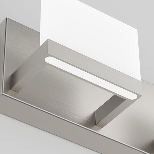Tipace 8 Lights LED Modern Vanity Light Brushed Nickel Bathroom Lighting Fixture Up and Down Bathroom Wall Light Over Mirror(White Light 6000K)