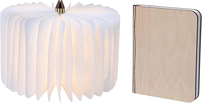 8.3 Inch Wooden Book Lamp, Book Lovers Gifts,Teacher Appreciation Gifts for Women, LED Ambient Lighting, Magnetic Mood Lighting for Home&Library Decor (Maple)