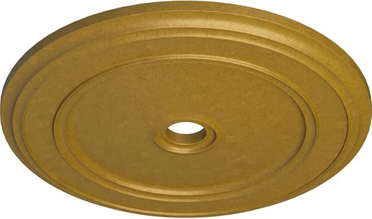 41 1/8"OD x 4"ID x 2 1/8"P Classic Ceiling Medallion (Fits Canopies up to 5 1/2"), Hand-Painted Pharaoh's Gold