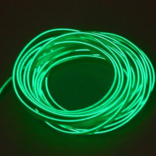 El Wire Lights for Car, Green El Wire Car Interior Neon Lights 16FT/5M Car Led Strip Light Interior USB 5V for Car Garden Party Decoration