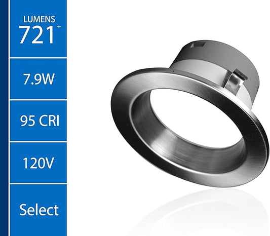 DLR4(v6) 4-inch Nickel Selectable Recessed LED Downlight (DLR4607120SNK)