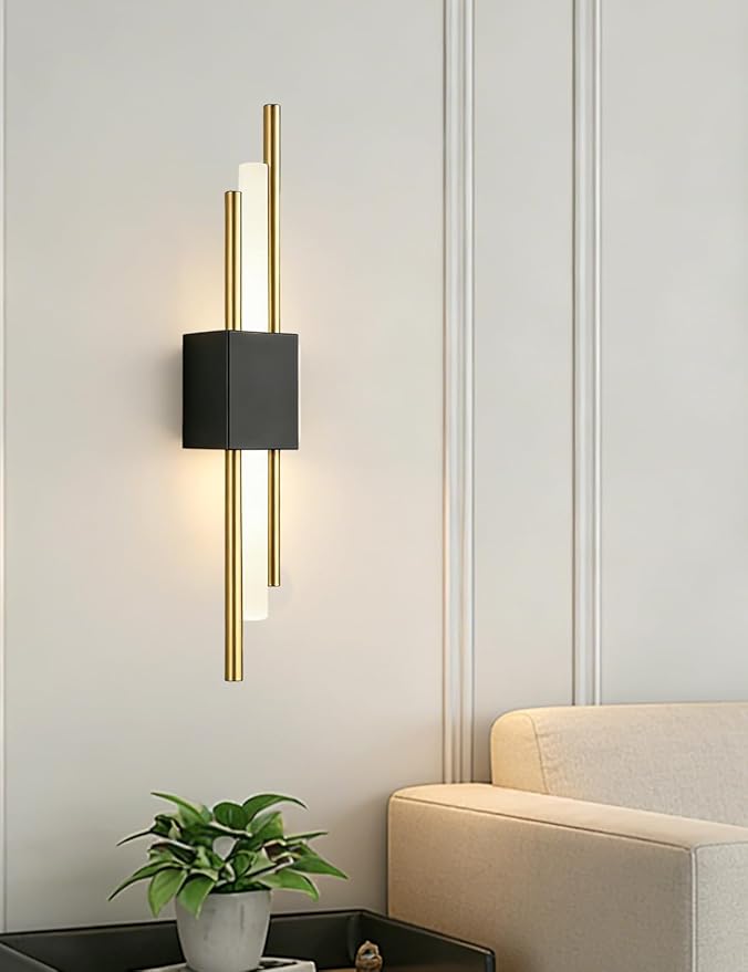 2 Pcs USB Rechargeable Wall Sconces, Wireless Cordless Wall Lamp with Dimmable Timer, No Wiring Needed Mounted Wall Light, Modern Decor Wall Sconce for Living Room, Bedroom, Study, Bathroom, Corridor