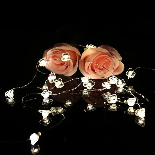 GUOCHENG 6.56ft 20 LED Music Note String Lights, Battery Operated Warm White Stave Shaped Decorative Fairy Lights, Musical DIY Gift for Music Lover