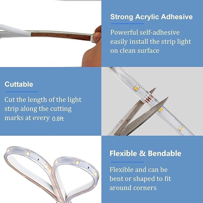 40ft Solar Led Strip Lights Outdoor, 8 Mode Auto On/Off with Remote Timer, Waterproof Self-Adhesive, Prefect for Garden, Patio, Stair and Porch Decor Four-Color Mixed