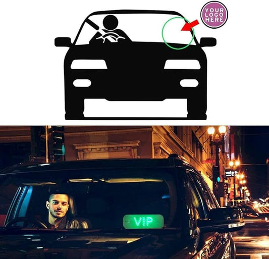 VIP Sign - Green Neon Lights, Lounge Decor with DC12V USB Car Charger Inverter for Bar, Hotel, Cafe, Rideshare Driver