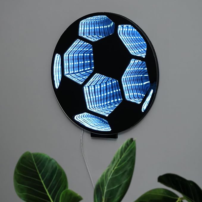 Light Up Your World! Wireless Express Neon Art Signs (5 Unique Styles) - Desktop & Wall Décor. Perfect for Bedrooms, Dorm Rooms, Office (Soccer)