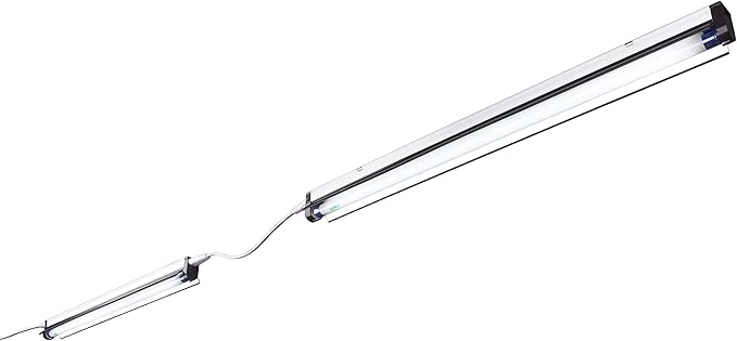 2 Pack LSF8241 T5 2Ft 24W Linkable Single Strip Grow Lights w 2" Wide Mirror Reflector and 6500K and 2500 Lumens, Great for Seeding and VegGrow!