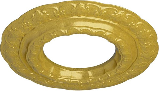 Ekena Millwork CM15LIRGS 15 3/8"OD X 7"ID X 1"P Lisbon Ceiling Medallion Fits Canopies Up to 7", Rich Gold
