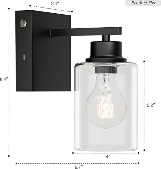 Battery Operated Wall Sconce Set of 2, Black Rechargeable Wall Lights with Timer Function, Easy Install Dimmable Wireless Wall Lamps Sconces Wall Decor for Living Room Bedroom Hallway, Emergency 3000K