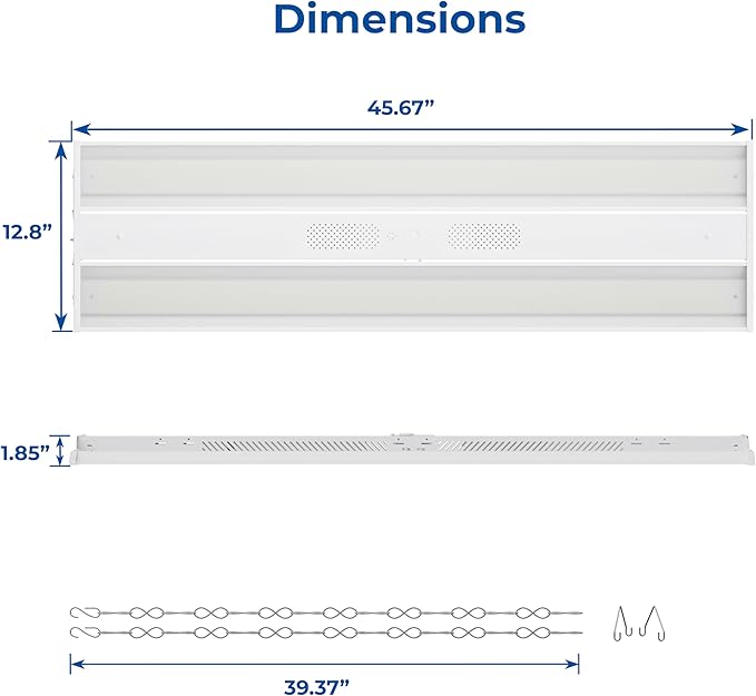 CINOTON Linear LED High Bay Shop Light (400W/350W/300W-1 Pack)
