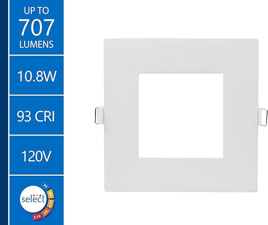 REL Selectable 4 in. Square Remodel LED Downlight Kit (REL41120SSQWH)