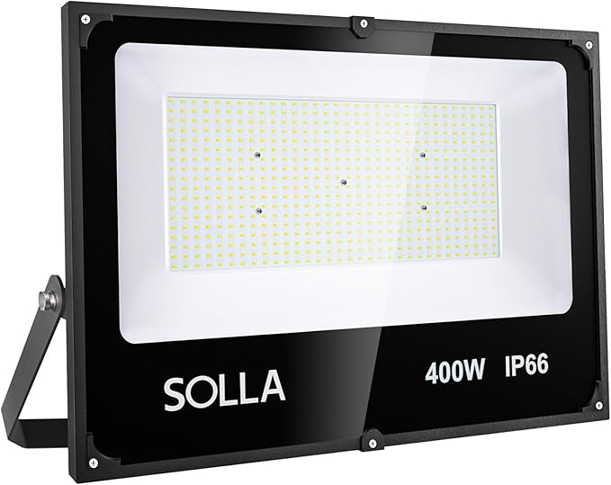 400W LED Flood Light Outdoor, 40000LM 6000K Daylight White 110-265V, 2400W Equivalent Super Bright FloodLight, IP66 Waterproof Commercial Lighting for Sports Fields, Counts, Arena, Stadium