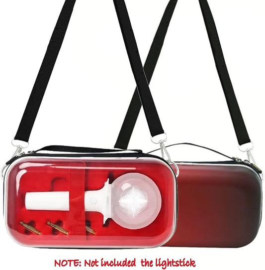 Case for Strays Lightstick - Clear Travel Carrying Storage Bag Holder for Ver.1 / Ver.2 Light Stick - Crossbody Protective Cover Merch for K-pop Fans Gift (Red)