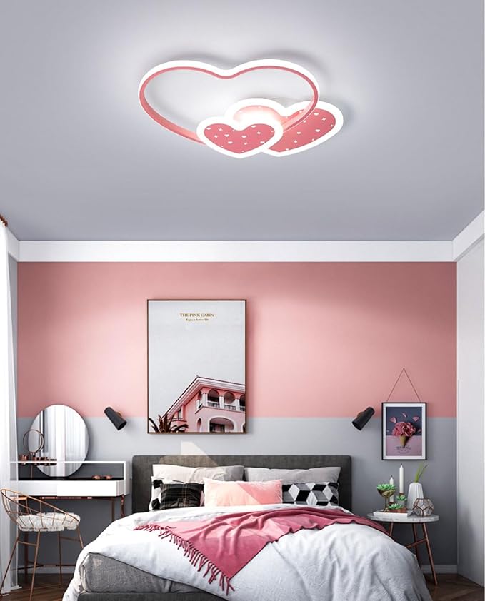 Led Modern Ceiling Light Fixture Kids Room Flush Mount Dimmable Ceiling Lights with Remote Cartoon Ceiling Lamp for Girl Boy Baby Living Room Bathroom Kitchen