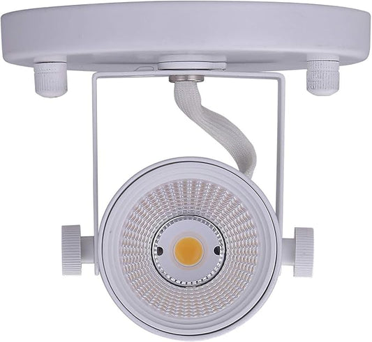 CLOUDY BAY LED Flush Mount Ceiling Spot Light,CRI90+ 8W 600lm 3000K Warm White Dimmable,Adjustable Tilt Angle Ceiling Light Fixture,White Finish
