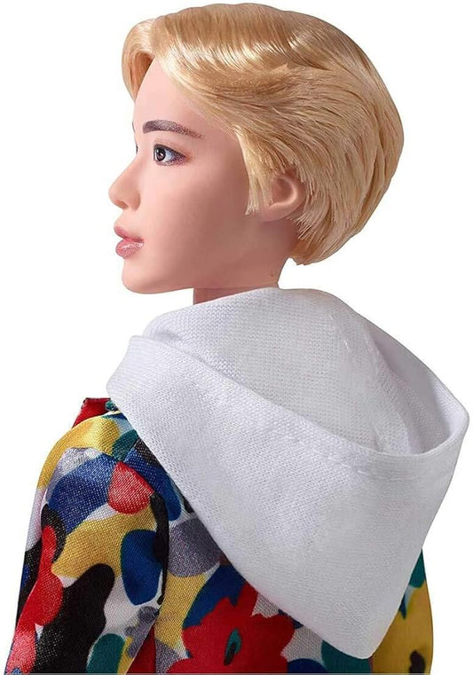 Mattel BTS 11-in Jin Fashion Doll, Based on Bangtan Boys Global Boy Band, Highly Articulated Figure, Toy for Boys and Girls Age 6 and Up.