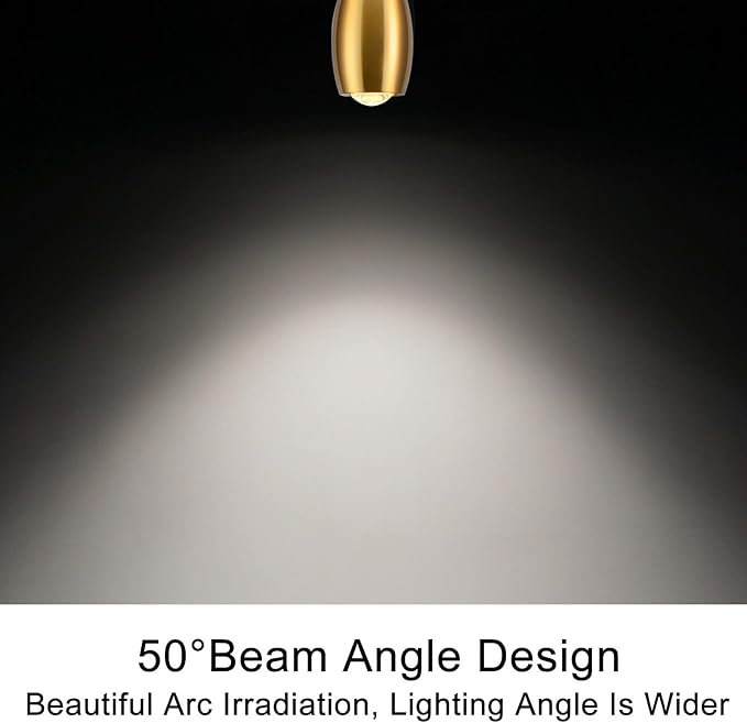 Gold Pendant Light, Modern Pendant Lights Kitchen Island, LED Hanging Light Fixtures for Dining Room Hallway Bedroom 2 Pack 3000K