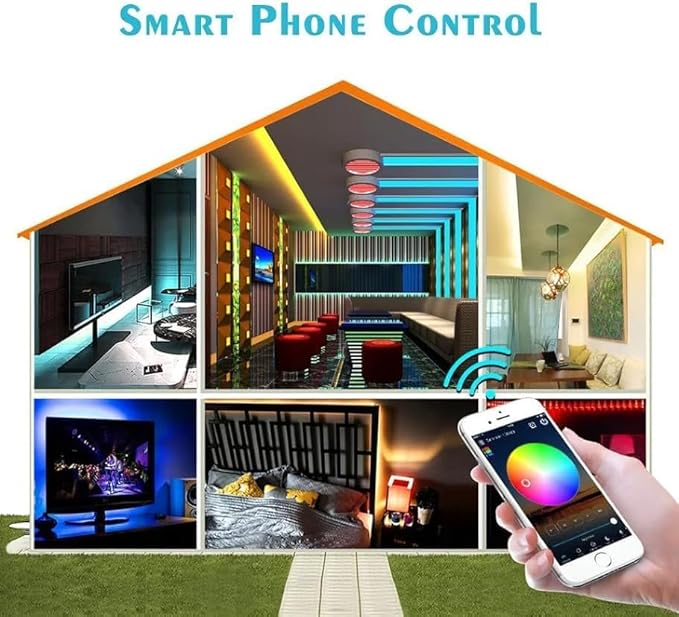 LED Smart WiFi Controller, Single Color LED Strip Lights WiFi Controller Compatible with Android iOS, 12-24V 96W LED Strip Light Remote Controller Support Voice Control