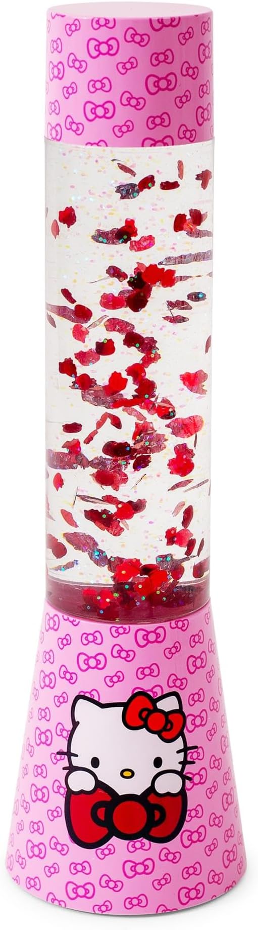 Ukonic Sanrio Hello Kitty Glitter Motion Mood Light | Nightstand Table Lamp for Bedroom, Desk | 12 Inches Tall