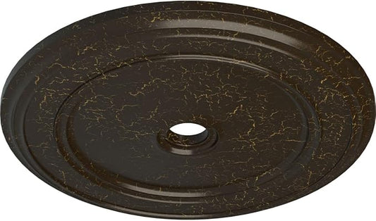 Ekena Millwork CM41CLSHC Classic Ceiling Medallion, 41 1/8"OD x 4"ID x 2 1/8"P, Hand-Painted Stone Hearth Crackle