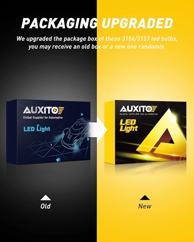 AUXITO 3157 LED Bulbs Reverse Lights, Super Bright 3056 3156 3057 4157 LED Bulbs with Projector for Reverse Back Up Lights Tail Brake Signal Parking License Plate Lights, 6000K White