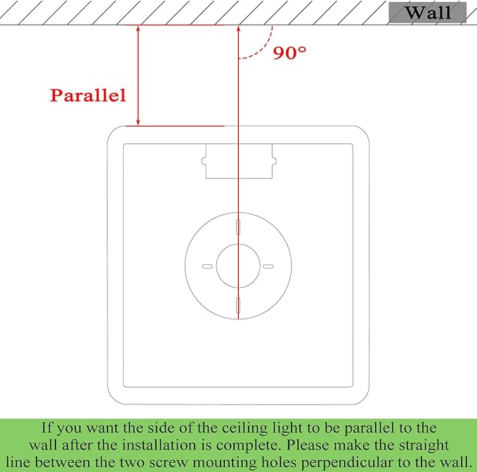 Flush Mount Ceiling Light - Switchable Color Temperature (3000K/4500K/6500K), 36W Square Ceiling Mount Light Fixture for Kitchen, Hallway, Bedroom, Living Room