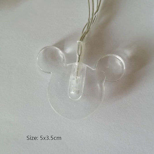 1.65m 10LEDs Decorative Cartoon Animal Mouse Night Mood Light Romantic Lamp for Home Indoor Bedroom Party Festival Décor (Pink)