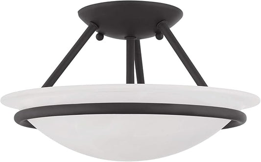 Livex Lighting 4823-04 Newburgh 2-Light Ceiling Mount, Black
