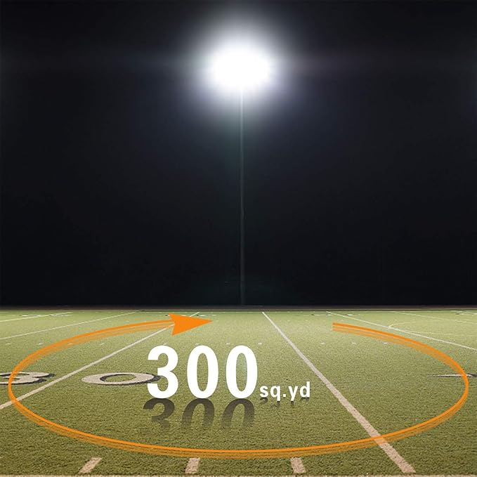500W LED Stadium Flood Light Outdoor, 2750W Equivalent, 40000LM Super Bright Exterior Security Light, IP66 Waterproof, 6000K Daylight White, Commercial Light for Sports Fields and Counts