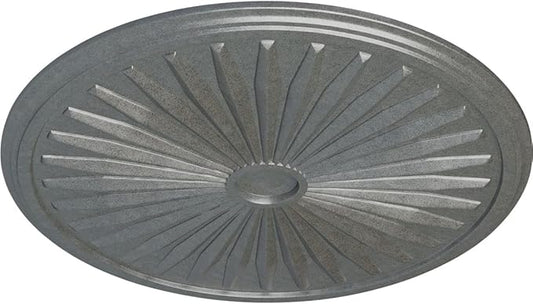 Ekena Millwork CM33LEPLS Leandros Ceiling Medallion, Platinum, 33 1/8"OD x 3 1/2"ID x 1 3/8"P