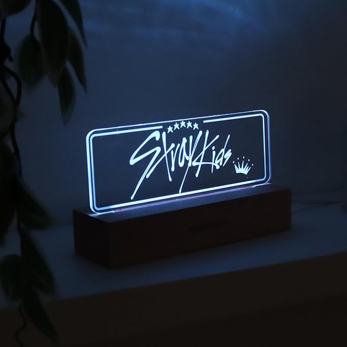Stray Kid.s Night Light, Kpop Merchandise, Korean Idol Lamp for Stay, 7RGB Color, Dimmer, 8.3 x 4.2 x 1.7