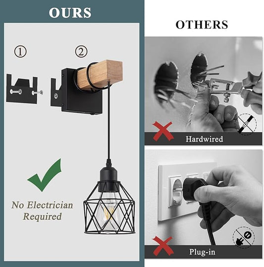 Battery Operated sconces Set of 2 for Bathroom, Dimmable Wall Sconces with Remote Control, LED Wireless Wall Lights for Living Room, Hallway, Bedroom(2 Pack)