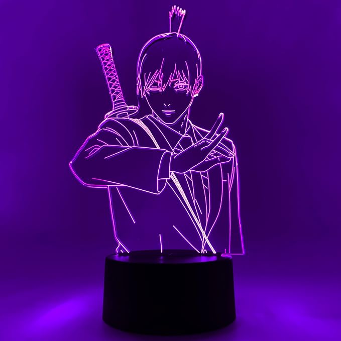 Otaku Lamps AKI Chainsaw Man – Anime Lamp Figure Night Light, 16 Color RGB LED – 3D Anime Room Décor Gift for Otaku