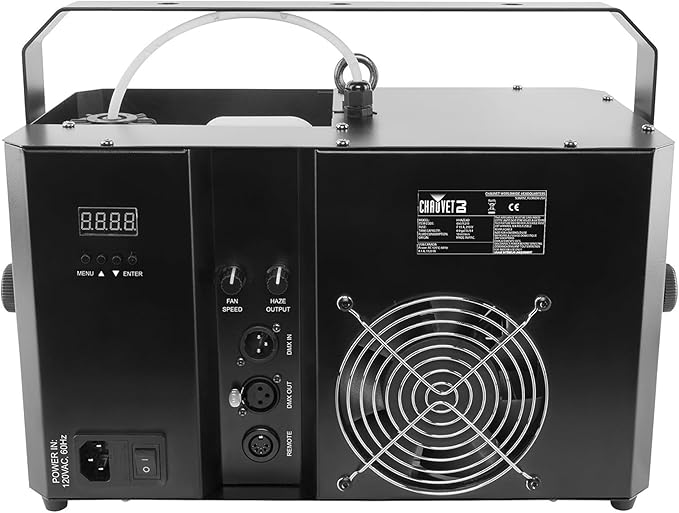 CHAUVET DJ – Hurricane Haze 4D Low Profile Hazer | Adjustable Scoop Direction Control | Wired Timer Remote & Built In Dmx Operation | High Output Low Noise Fan | Small Footprint Placement