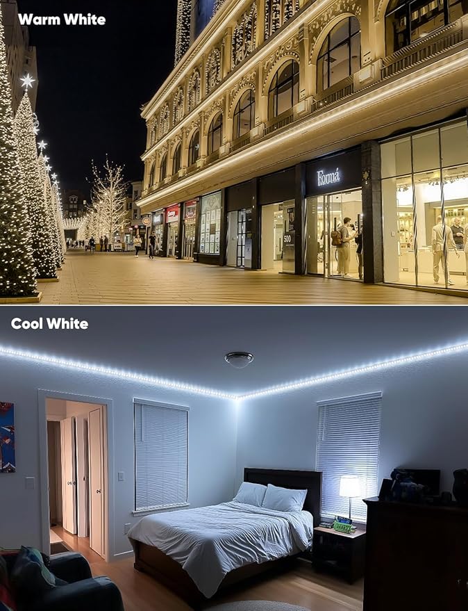 GZBtech RGB+IC+CCT LED Strip Lights 100FT/30M, Outdoor Color Chasing Festival Light with Warm&Cold White, Dimmable IP65 Waterproof LED Christmas/Halloween Lighting for Party, Patio, Garden, ETL Listed