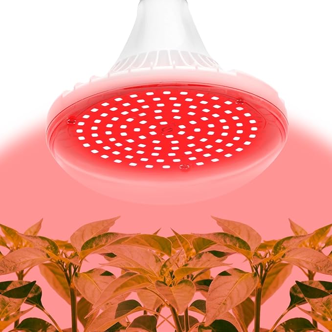 Hanging Grow Lights for Indoor Plants, UFO Deep Red Therapy LED Light, 150w Grow Spectrum Enhancement Plant Light, 660nm, Used for Flowering and Fruiting, Perfect Sun-loving Flowers and Succulents