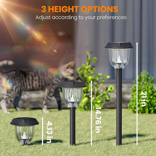 AOSEA Bright 12 Pack Solar Lights Outdoor IP65 Waterproof,LED Solar Lights for Outside,Landscape Lighting,Garden Decorative for Yard,Patio,Landscape,Pathway,Sidewalk,Driveway,Lawn (Warm)