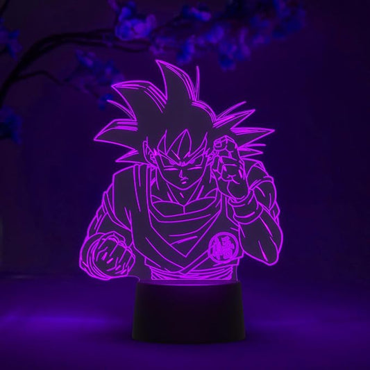 Otaku Lamps Goku Fight Dragon Ball Super – Anime Lamp Figure Night Light, 16 Color RGB LED – Remote, 3D Anime Room Décor Gift for Otaku