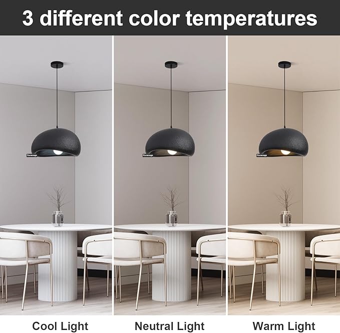 15.7in Wabi Sabi Pendant Light, Kitchen Island Lighting Fixture Ceiling Mount Japanese Lamp Japandi Chandelier for Dining Living Room Hallway Bedroom Restaurant Hanging Lamp, Black 1 Pack