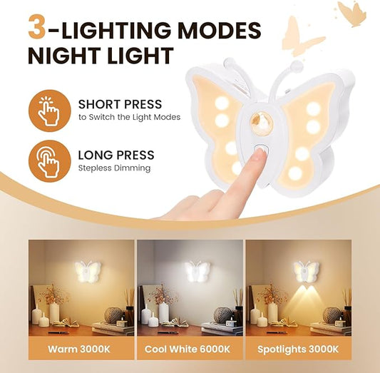 LOFTEK Motion Sensor Night Light, Rechargeable Stair Lights Indoor, Motion Sensor Light Indoor, Battery Operated Night Light for Hallway, Stairway, Bathroom, Bedroom, Kitchen, Gift, Warm White