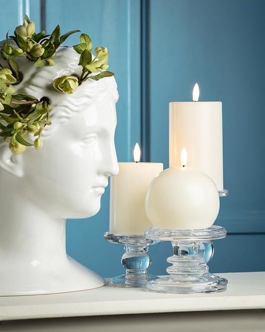 Abbott Collection Wax LED Flameless Pillar Candle - Sand (2x4 H)