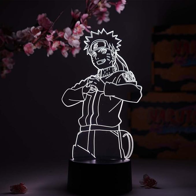 Otaku Lamps Naruto Uzumaki Naruto – Anime Night Light, 16 Color RGB LED – Gift for Otaku