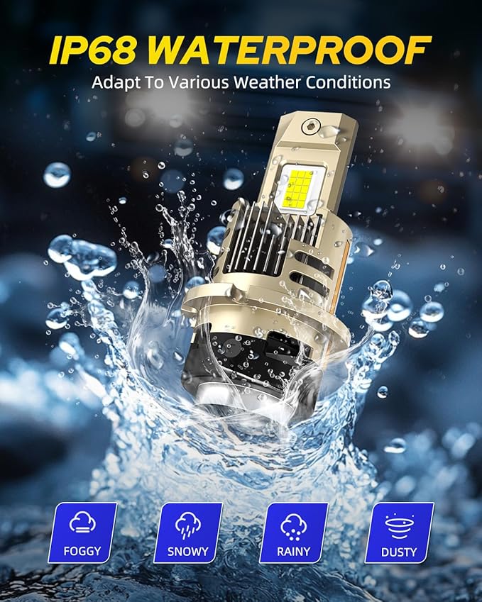 AUTOONE D4S Bulb, 60000LM LED Bulb, 3 Min Quick Install, 20 Years Lifespan, No Flicker