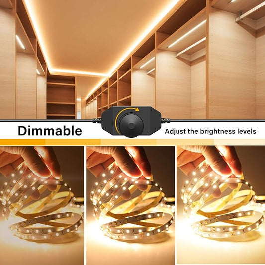 Onforu LED Strip Lights Warm White,32.8ft Dimmable 3000k Led Lights for Bedroom,Soft White Rope Light,2835 LEDs 12V Flexible Strip Tape Easter Lighting for Under Cabinet,Home,Kitchen,Bedroom,Christmas