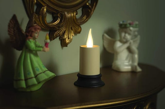 Xodus Innovations FPC1610A Battery Operated Flameless 3 inch Votive Candle with 3D Warm White Flickering Flame and 6 Hour Automatic Timer for Weddings, Parties or Holiday Decorations