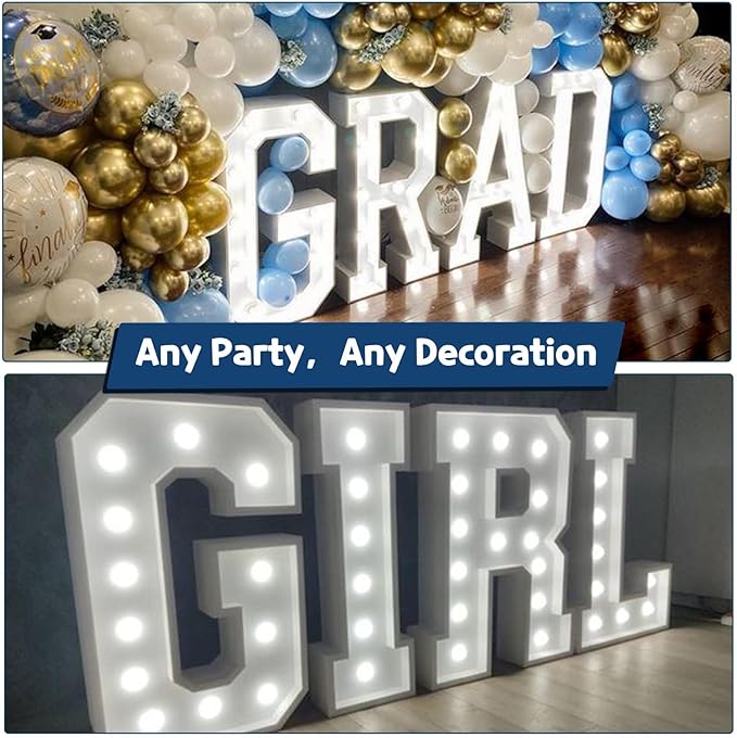 Marquee Letters 3 Feet Tall Large Light Up Letters Decorations Wedding Engagement Proposal White Party Decorations Marry Me Sign Big Cardboard Backdrop I