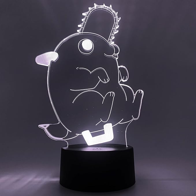 Otaku Lamps Pochita Chainsaw Man – Anime Lamp Figure Night Light, 16 Color RGB LED – 3D Anime Room Décor Gift for Otaku